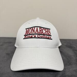 King’s College Monarchs Hat White Adjustable Cap The Game NCAA VTG Clean Rare